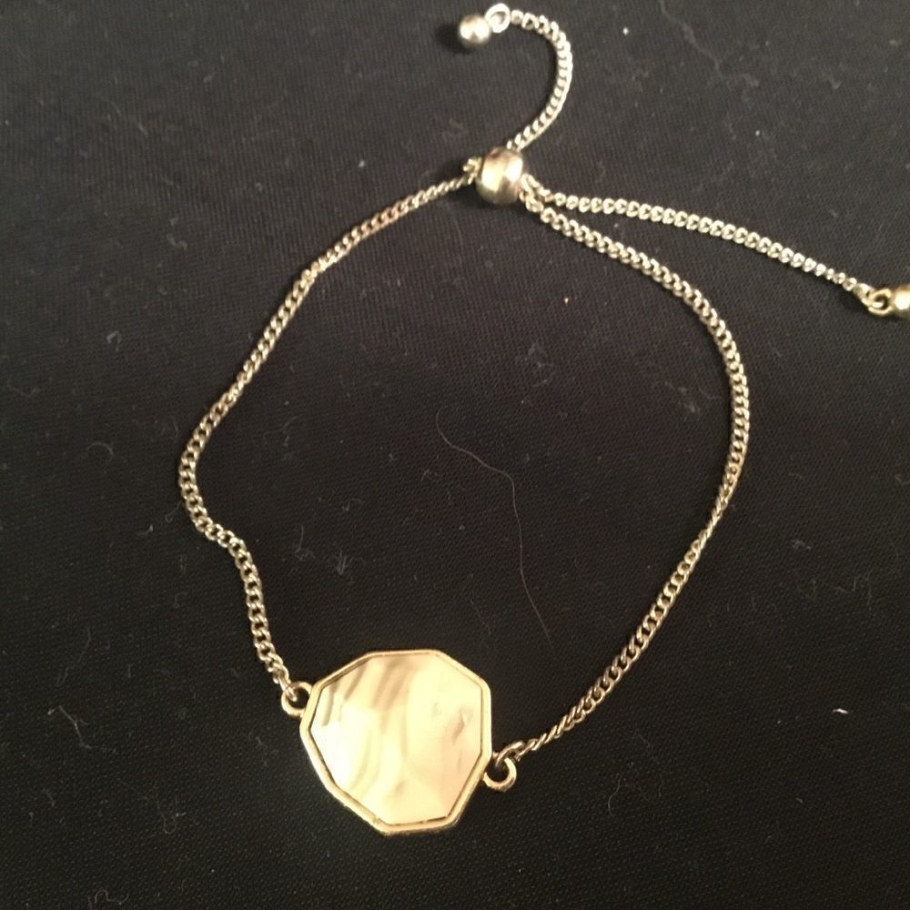 Silvertone Adjustable Bracelet 